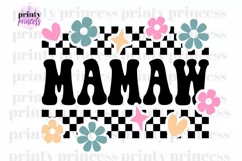 Retro Mamaw svg, Mom svg, Groovy Mamaw design Product Image 3