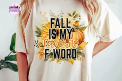 Fall is my Favorite F Word PNG| Funny Fall Design Product Image 2