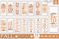 Fall Porch Sign SVG Bundle | Autumn Porch Sign | Fall Sign Product Image 1