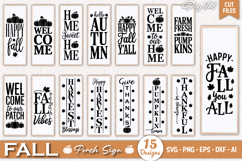 Fall Porch Sign SVG Bundle | Autumn Porch Sign | Fall Sign Product Image 2