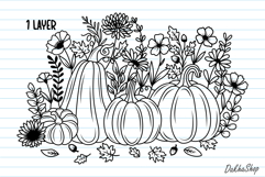 Bookish Fall Svg Pumpkin With Flower Svg Autumn Pumpkin Svg Product Image 7