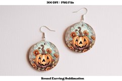 Fall Pumpkin Earrings Halloween Earring Sublimation Design