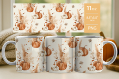 Fall Pumpkin Tumbler wrap, Fall Pumpkin Mug, thanksgiving Product Image 2