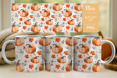Fall Pumpkin Tumbler wrap, Fall Pumpkin Mug, thanksgiving Product Image 3