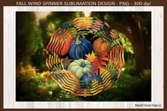 Fall Pumpkin Patch Wind spinner Sublimation Png Template Product Image 3