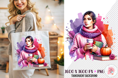 Fall Girl Reading Books Sublimation Design, Book Worm Sublimation Png, Autumn Png, Pumpkin Design