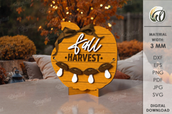 Fall Pumpkin Sign Laser Cut. Fall Decor SVG Product Image 1