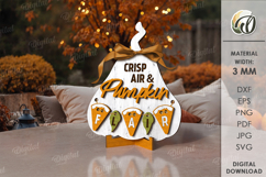 Fall Pumpkin Sign Laser Cut. Fall Decor SVG Product Image 1