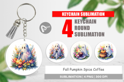 Fall Pumpkin Spice Coffee Keychain Product Image 1