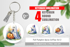 Fall Pumpkin Spice Coffee Keychain Product Image 1