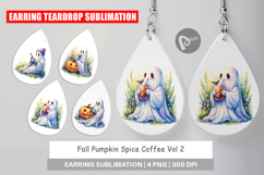 Fall Pumpkin Spice Coffee Earring Product Image 1