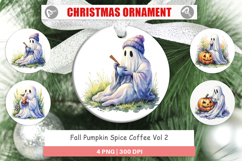 Fall Pumpkin Spice Coffee Ornament Product Image 1