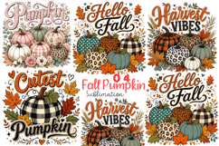 Fall Pumpkin Sublimation Png Product Image 1