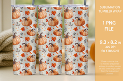 Fall Pumpkin Tumbler wrap, Fall Pumpkin Mug, thanksgiving Product Image 2