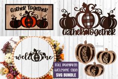 Fall Pumpkin Sign SVG Bundle Laser Cut Files |Welcome Sign Product Image 1