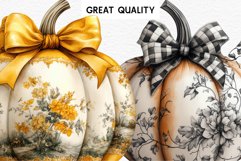Fall Pumpkin With Ribbon Thanksgiving Clipart PNG Halloween Tale Image Watercolor Transparent Print illustration sublimation creepy printable digital watercolor scary Thanksgiving Pumpkin Ribbon, Scary Spooky clipart, Halloween nursery, fall autumn