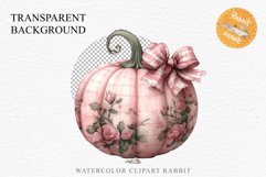 Fall Pumpkin With Ribbon Thanksgiving Clipart PNG Halloween Tale Image Watercolor Transparent Print illustration sublimation creepy printable digital watercolor scary Thanksgiving Pumpkin Ribbon, Scary Spooky clipart, Halloween nursery, fall autumn