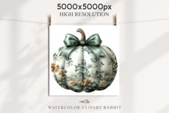 Fall Pumpkin With Ribbon Thanksgiving Clipart PNG Halloween Tale Image Watercolor Transparent Print illustration sublimation creepy printable digital watercolor scary Thanksgiving Pumpkin Ribbon, Scary Spooky clipart, Halloween nursery, fall autumn