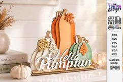 Fall Pumpkin Wooden Décor Laser Cut | Autumn Decor | Fall Product Image 1