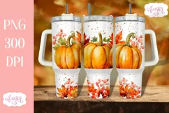 Fall pumpkins 40 oz tumbler PNG for sublimation Product Image 1