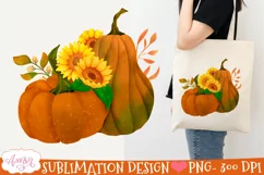 hand painted pumpkins and sunflowers