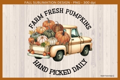 Farm Fresh Pumpkins Hand Picked Daily, Country Truck, Png Product Image 2