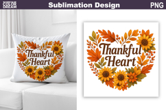 Fall Sublimation Design | Thanksgiving Pillow Product Image 1