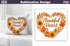 Fall Sublimation Design | Thanksgiving Pillow Product Image 1