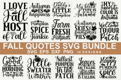 Fall Quotes SVG Bundle | Fall Shirt &amp; Craft Designs - Fall Product Image 1