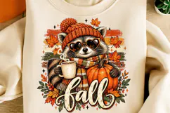 Fall Raccoon PNG Product Image 2