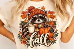 Fall Raccoon PNG Product Image 4