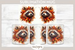 Fall Raccoon Animal v1 Mug Wrap Sublimation Product Image 1