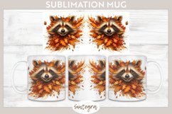 Fall Raccoon Animal v2 Mug Wrap Sublimation Product Image 1