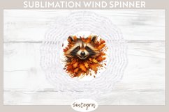 Fall Raccoon Animal v2 Wind Spinner Sublimation Product Image 1