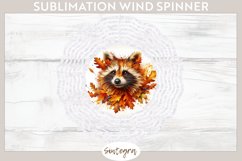 Fall Raccoon Animal v3 Wind Spinner Sublimation Product Image 1
