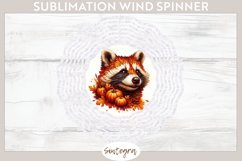 Fall Raccoon Animal v4 Wind Spinner Sublimation Product Image 1