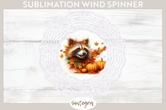 Fall Raccoon Animal v5 Wind Spinner Sublimation Product Image 1
