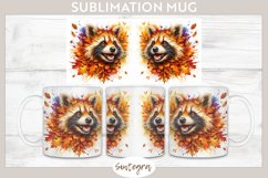 Fall Raccoon Animal v6 Mug Wrap Sublimation Product Image 1