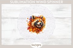 Fall Raccoon Animal v6 Wind Spinner Sublimation Product Image 1