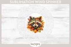 Fall Raccoon Animal v7 Wind Spinner Sublimation Product Image 1