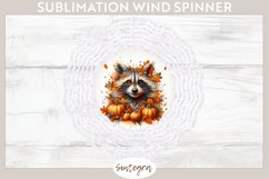 Fall Raccoon Animal v8 Wind Spinner Sublimation Product Image 1