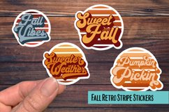 Fall Retro Stripes PNG Sticker Pack Product Image 1