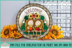 Scarecrow welcome door hanger sublimation