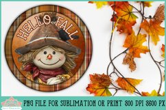 Hello Fall Scarecrow Dor Hanger