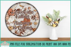 Round fall quote floral decor