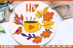 Fall Door Hangers SVG Round Sign