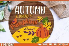 Fall Door Hangers SVG Round Sign