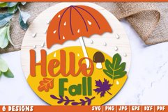 Fall Door Hangers SVG Round Sign