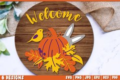 Fall Door Hangers SVG Round Sign