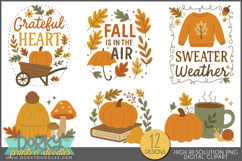 Fun Fall and Thanksgiving Sublimation and Sticker Designs Product Image 2